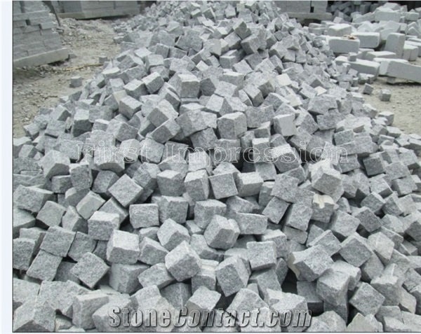 Best Price G623 Cube Stone/China Bianco Sardo Granite Cobble Stone/Rosa Beta Granite Square Pavers/Haicang White Granite Paving Sets/Floor Covering/Courtyard Road Pavers/Garden Stepping Pavements