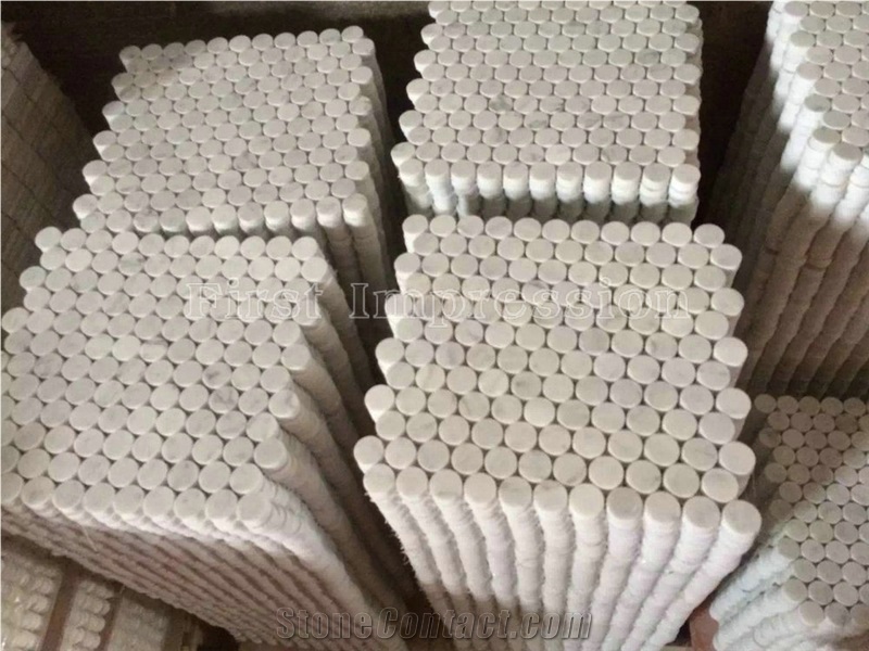 Best Price Statuario Carrara Grey & White Marble Mosaic/Design Beautiful Stone Mosaic/Polished Nice Design Interior Stone Mosaic Tile/Natural Marble Stone Mosaic/Hot Sale Mosaic/Beautiful Flower