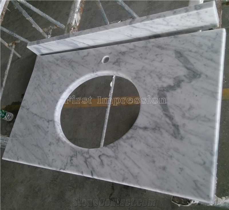 Bianco Statuario Marble Countertops/Kitchen Bar Top Kitchen Worktops/Kitchen Countertops/Kitchen Desk Tops/Custom Countertops Bathroom Tops with Polished for Home Hotel Decoration/Best Price Tops