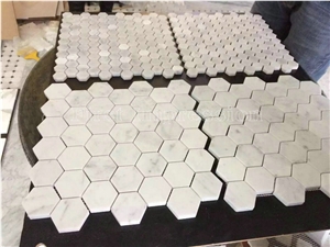 Carrara Lantern Pattern Mosaic/Italy Carrara White Marble Mosaic/Design Beautiful Stone Mosaic/Polished Nice Design Interior Stone Mosaic Tile/Natural Marble Stone Mosaic