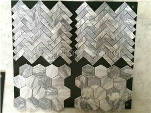 Carrara Lantern Pattern Mosaic/Italy Carrara White Marble Mosaic/Design Beautiful Stone Mosaic/Polished Nice Design Interior Stone Mosaic Tile/Natural Marble Stone Mosaic