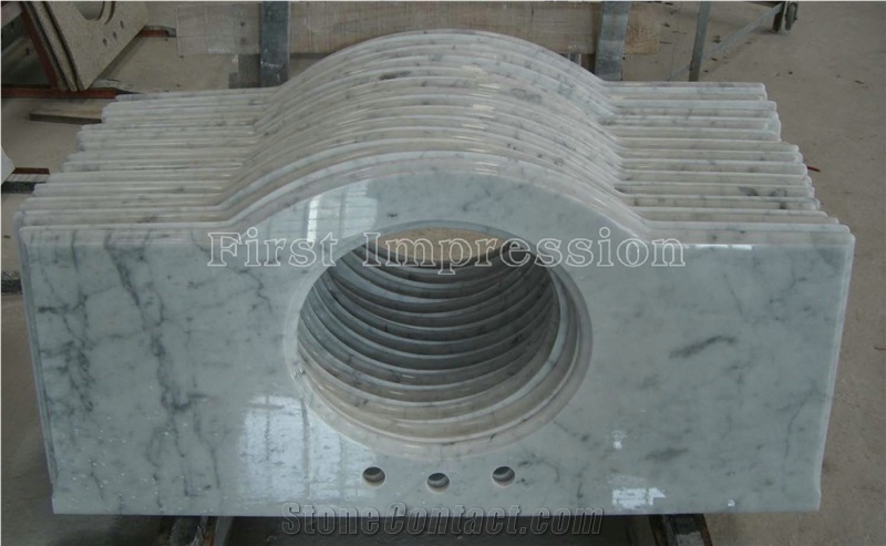 Carrara White Marble Bath Top /White Marble Vanity Top/Carrara White Marble Countertop