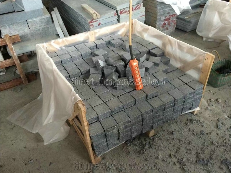 China G654 Dark Grey Granite/Sesame Black/China Nero Impala/Padang Dark Cube Stone/G654 Black Granite Cube Stone/Chinese Grey Marble