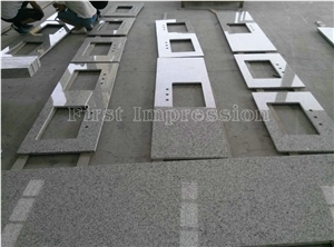 China G655 Granite Kitchen Counter Top/Tongan White Granite Kitchen Worktops/Hazel White Granite Kitchen Bar Top/Rice Grain White Granite Kitchen Desk Top/Kitchen Island Top/New Kitchen Top