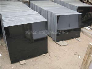 China Good Polished Mongolia Black Granite Slabs & Tiles/China Black Granite Slabs/High Grade Pure Black Granite/Extremely Black Granite