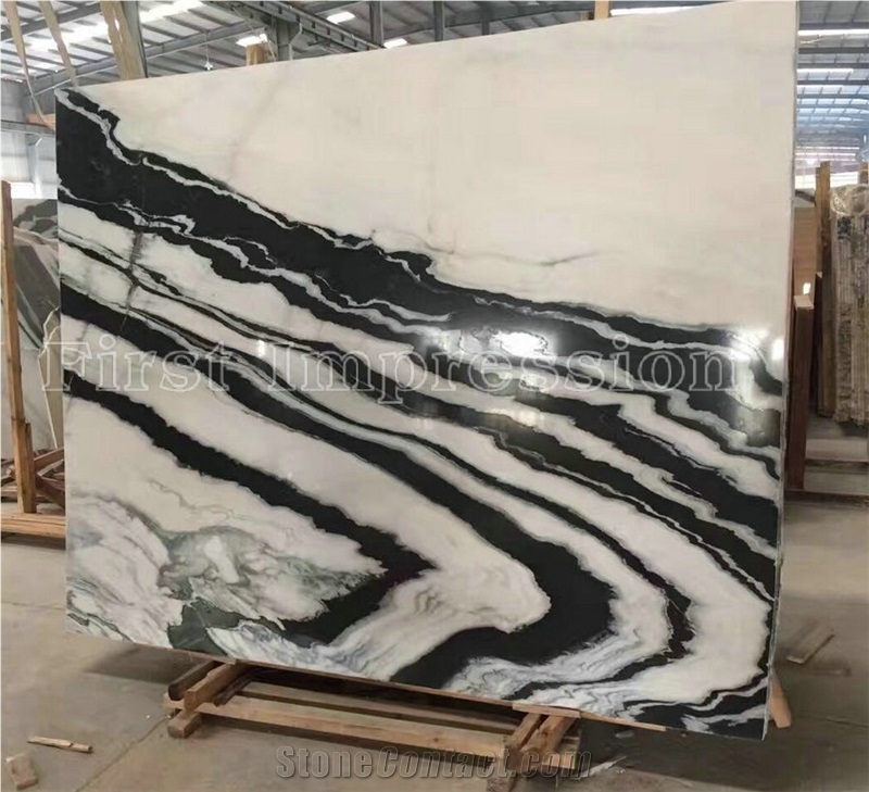 China Panda White Marble Tile & Slab/Dalmata Marble/Mountain White Marble/China White Marble/Black & White Marble Big Slabs/Chinese Marble/Hot Sale Marble/New Polished Best Price Marble Tiles
