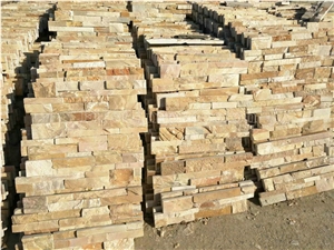 China Rust Culture Stone/Slate/Golden Grain Slate/Rusty Slate/Slate Cultured Stone Corner/Rust Yellow Slate Corner Stone/Wall Cladding/Ledge Stone/Chinese Slate Tiles/High Quality