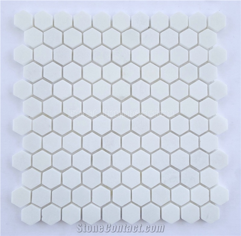 Crystal White Stone Mosaic Tile/Thassos White Mosaic/Bianco Thassos/Thassos Limenas/Snow White Diamond Marble Mosaic for Wall,Floor,Interior/Nice Mosaic