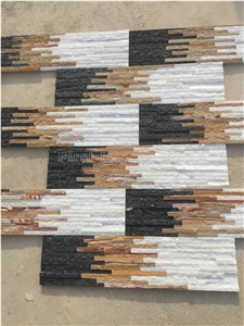 Culture Stone/Yellow Slate/Golden Grain Slate/Rusty Slate/China Slate Cultured Stone Corner/Rust Yellow Slate Corner Stone/Wall Cladding/Ledge Stone/Chinese Slate 