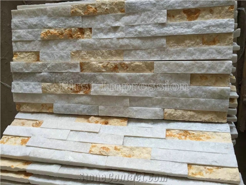 Culture Stone/Yellow Slate/Golden Grain Slate/Rusty Slate/China Slate Cultured Stone Corner/Rust Yellow Slate Corner Stone/Wall Cladding/Ledge Stone/Chinese Slate 