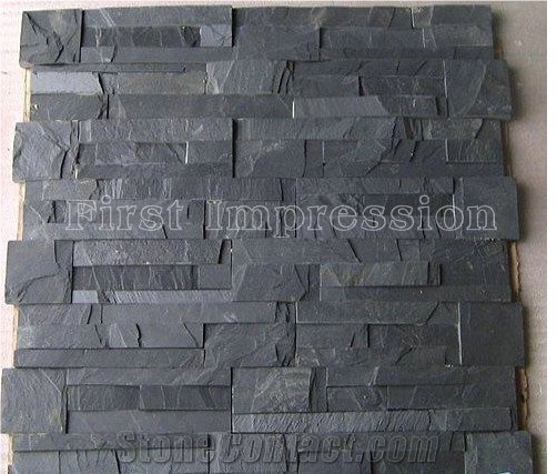 Dark Grey Slate Culture Stone Panel /Grey Slate Lege Stone /Grey Slate Culture Stone Tiles/