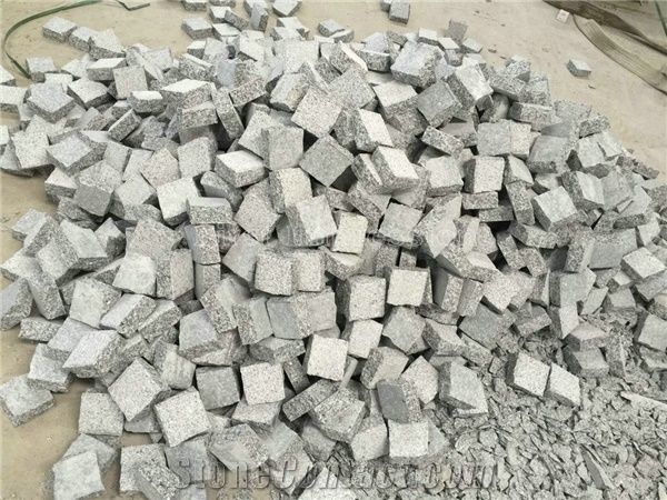 G623 Cube Stone/China Bianco Sardo Granite Cobble Stone/Rosa Beta Granite Square Pavers/Haicang White Granite Paving Sets/Floor Covering/Courtyard Road Pavers/Garden Stepping Pavements/Walkway Pavers