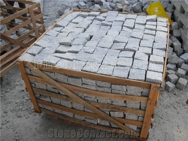 G623 Cube Stone/China Bianco Sardo Granite Cobble Stone/Rosa Beta Granite Square Pavers/Haicang White Granite Paving Sets/Floor Covering/Courtyard Road Pavers/Garden Stepping Pavements/Walkway Pavers