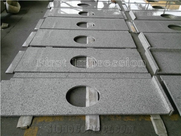 G655 Granite Kitchen Counter Top/China Tongan White Granite Kitchen Worktops/Hazel White Granite Kitchen Bar Top/Rice Grain White Granite Kitchen Desk Top/Kitchen Island Top/New Kitchen Bar Top