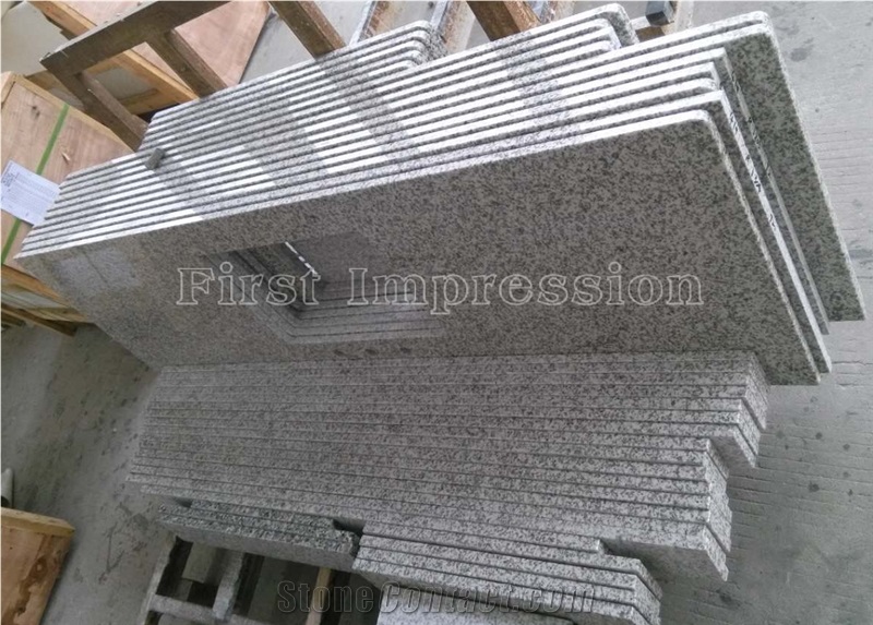 G655 Granite Kitchen Counter Top/China Tongan White Granite Kitchen Worktops/Hazel White Granite Kitchen Bar Top/Rice Grain White Granite Kitchen Desk Top/Kitchen Island Top/New Kitchen Bar Top