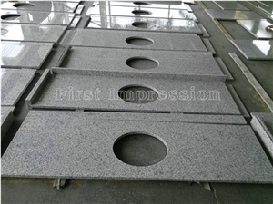 G655 Granite Kitchen Counter Top/Tongan White Granite Kitchen Worktops/Hazel White Granite Kitchen Bar Top/Rice Grain White Granite Kitchen Desk Top/Kitchen Island Top/Kitchen Top/Kitchen Bar Top