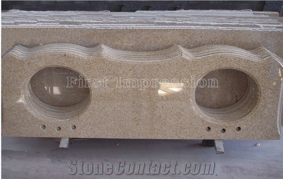 G682 Yellow Granite Countertop /G682 Rusty Granite Vanity Top /Goden Yellow Kitchen Countertop /Polished G682 Kitchen Top/Polished Yellow Granite Vanity Top 