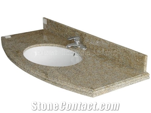 G682 Yellow Granite Countertop /G682 Rusty Granite Vanity Top /Goden Yellow Kitchen Countertop /Polished G682 Kitchen Top/Polished Yellow Granite Vanity Top 