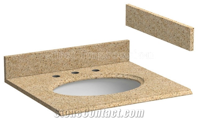 G682 Yellow Granite Countertop /G682 Rusty Granite Vanity Top /Goden Yellow Kitchen Countertop /Polished G682 Kitchen Top/Polished Yellow Granite Vanity Top 