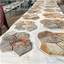 Good Quality Slate Tile/Cheap Slate Flagging Tile/Flagstone Walkway Pavers/China Rustic Slate Random Flagstone Pavers/Floor Paving/Walkway Pavers/Best Price Slate & High Quality Slate/Multicolor Slate