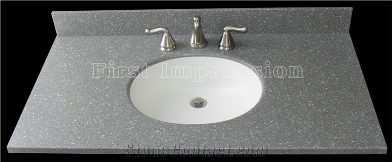 Grey Quartz Stone Kitchen Countertops/Grey Quartz Kitchen Island Tops/Quartz Stone Bar Top/Grey Quartz Stone Kitchen Countertops