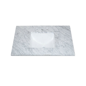 Guangxi White Marble Countertop/White Marble Vanity Top/Carrara White Marble Countertop /White Statuario Marble Bath Top/Polished Countertop