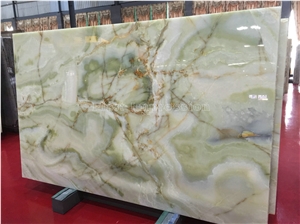 High Grade Antique Green Onyx Slabs & Tiles/Straight & Cross Cutting/Boot Match/Background/Wall Covering/Stair/Skirting/Cladding/Cut-To-Size for Floor Covering/Interior Decoration/Wholesaler