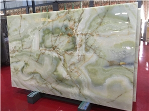 High Grade Antique Green Onyx Slabs & Tiles/Straight & Cross Cutting/Boot Match/Background/Wall Covering/Stair/Skirting/Cladding/Cut-To-Size for Floor Covering/Interior Decoration/Wholesaler