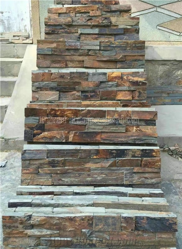 High Quality & Best Price China Rusty Slate Cultured Stone/Wall Cladding/Stacked Stone Veneer Clearance/Manufactured Stone Veneer/Feature Wall/Ledge Stone/Split Face Culture Stone/Wholesale Slate