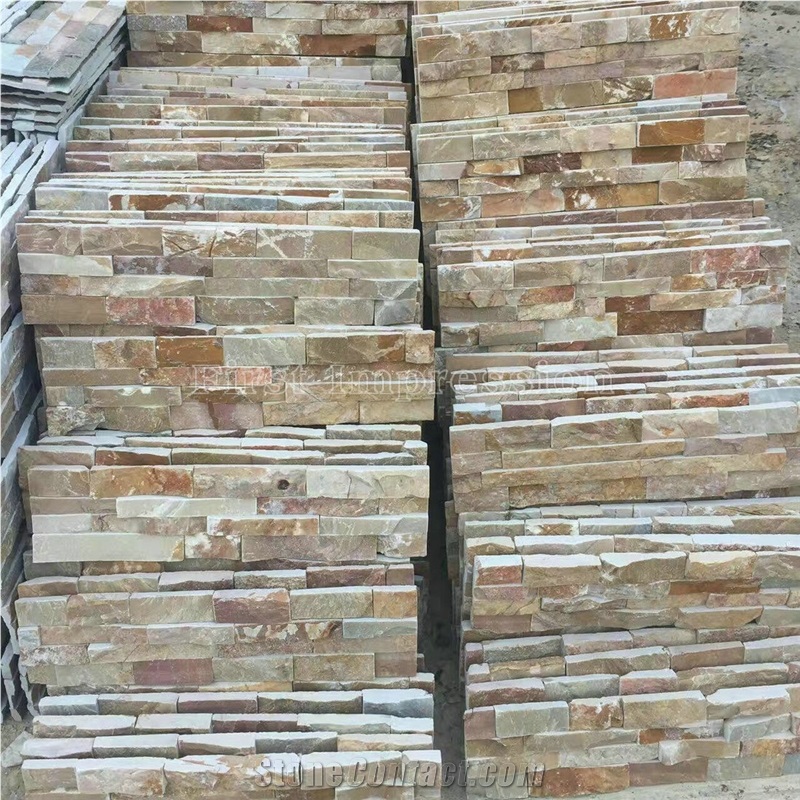 Hot Sale China Rusty Slate Cultured Stone/Wall Cladding/Stacked Stone Veneer Clearance/Manufactured Stone Veneer/Feature Wall/Ledge Stone