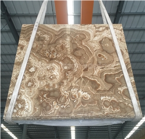 Hot Sale Classic Onyx Slabs & Tiles/Nice Color Onyx Big Slabs/Onyx Covering Tiles/Onyx Floor Tiles/Onyx Wall Covering Tiles/Brown Onyx/New Polished/