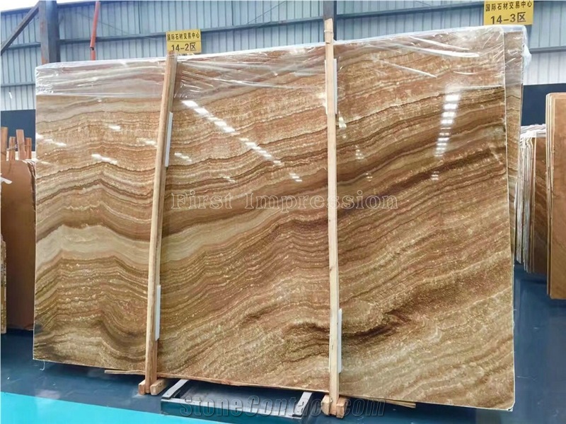 Hot Sale Wooden Onyx Slabs & Tiles/China Wooden Onyx/Background Decoration Stone/Wall Covering Tiles/Home Decoration Building Stone/Onyx Pattern/Onyx Floor Tiles/Best Price Beige Onyx