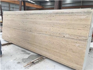 Hot Travertino Romano Silver Slabs & Tiles/Italy Beige Travertine Big Slabs/Travertine Floor & Wall Covering Tiles/New Polished/High Quality & Best Price Travertine
