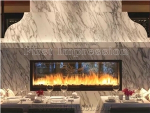 Italy Bianco Statuario Marble Countertops/Kitchen Bar Top Kitchen Worktops/Kitchen Countertops/Kitchen Desk Tops/Custom Countertops Bathroom Tops with Polished for Home Decoration High Quality 
