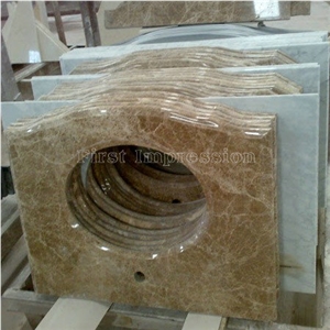 Light Emperador Marble Countertop/ Light Emperador Marble Vanity Top /Yellow Marble Bath Top /Light Emperador Top