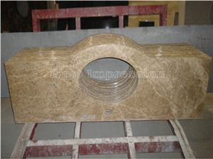 Marble Countertop/Light Emperador Marble Countertop/ Light Emperador Marble Vanity Top /Yellow Marble Bath Top /Light Emperador Top