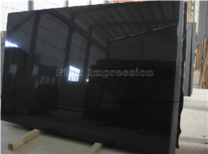 Mongolia Black Granite Slabs & Tiles/China Black Granite Slabs/High Polished Pure Black Granite/Extremely Black Granite