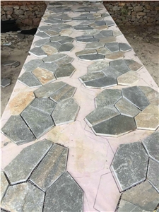 Multicolor Crazy Slate Tile/Cheap Slate Flagging Tile/Flagstone Walkway Pavers/China Rustic Slate Random Flagstone Pavers/Floor Paving/Walkway Pavers/Best Price Slate & High Quality Slate