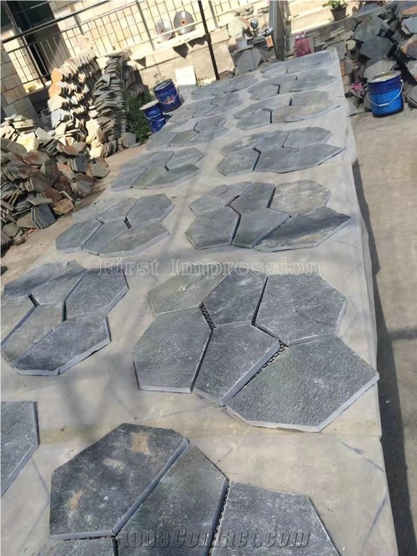 Multicolor Crazy Slate Tile/Cheap Slate Flagging Tile/Flagstone Walkway Pavers/China Rustic Slate Random Flagstone Pavers/Floor Paving/Walkway Pavers/Best Price Slate & High Quality Slate