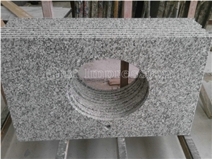 New Swan White Granite Counter Tops/Granite Reception Counter/Stone Reception Desk/Work Tops/Solid Surface Table Tops/Square Table Top/Best Price & High Quality Kitchen Top/Hot Sale/China Granite Top