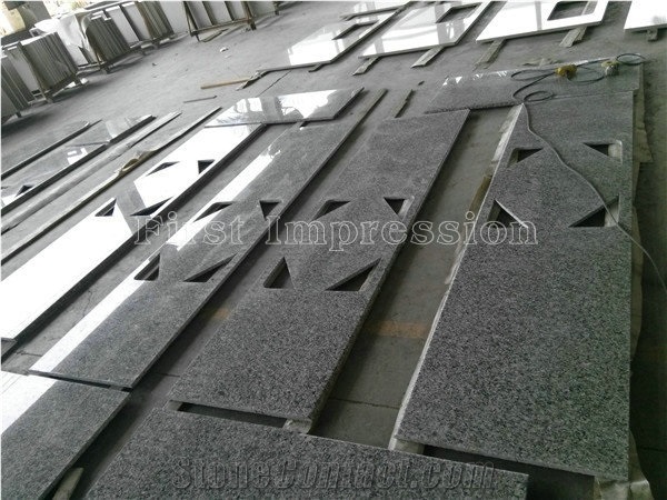 New Swan White Granite Counter Tops/Granite Reception Counter/Stone Reception Desk/Work Tops/Solid Surface Table Tops/Square Table Top/Best Price & High Quality Kitchen Top/Hot Sale/China Granite Top