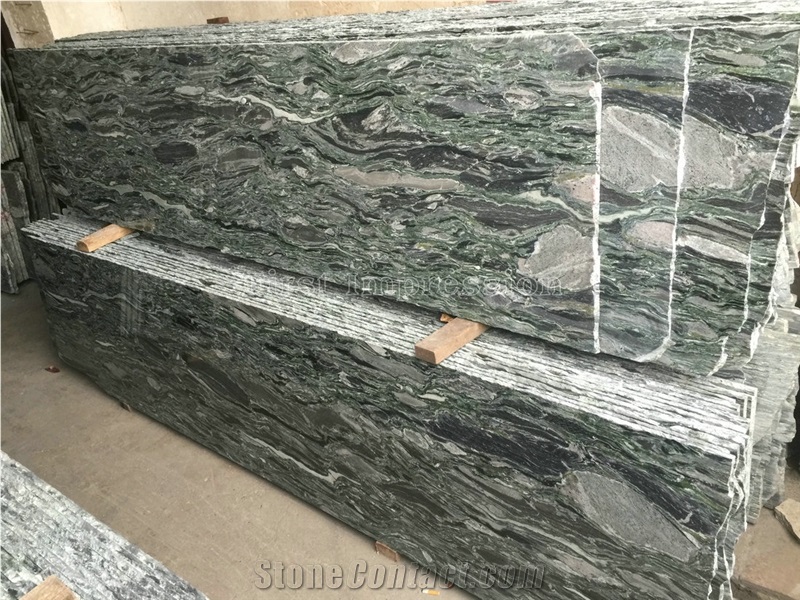 Ocean Green Granite Slab and Tile/Cut to Size for Floor Paving Tiles/Wall Cladding Tiles/Interior Decoration/Green Granite Thin Slabs