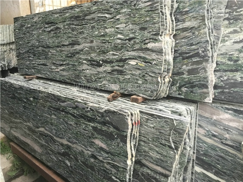 Ocean Green Granite Slab and Tile/Cut to Size for Floor Paving Tiles/Wall Cladding Tiles/Interior Decoration/Green Granite Thin Slabs