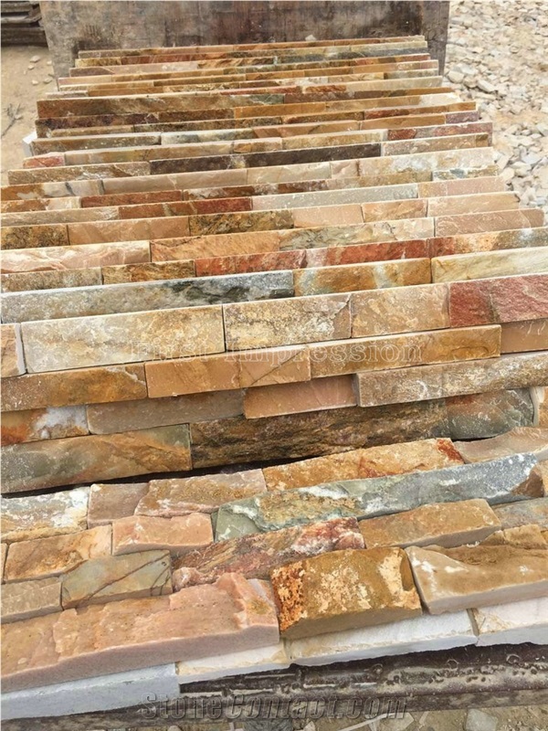 On Sale China Rusty Slate Cultured Stone/Wall Cladding/Stacked Stone Veneer Clearance/Manufactured Stone Veneer