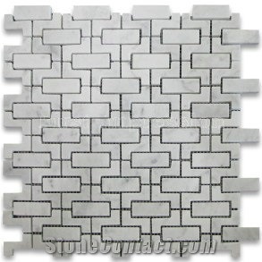 Polished Calacatta Gold Marble Square Mosaic Tile Polished / Gold Marble Square Mosaic Tiles