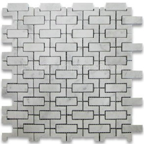 Polished Calacatta Gold Marble Square Mosaic Tile Polished / Gold Marble Square Mosaic Tiles
