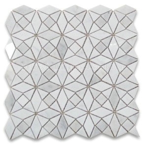 Polished Calacatta Gold Marble Square Mosaic Tile Polished / Gold Marble Square Mosaic Tiles
