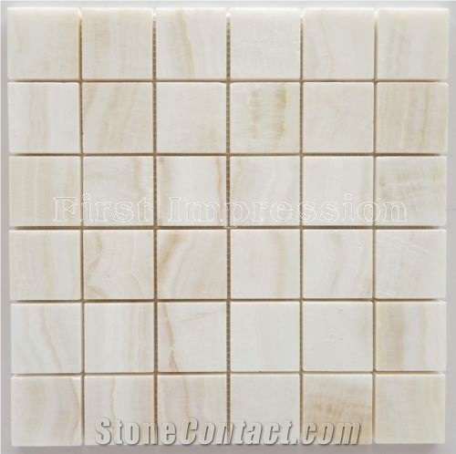 Popular Polished China White Onyx Stone Mosaic/Luxury Hotel Use/Bathroom Wall Use