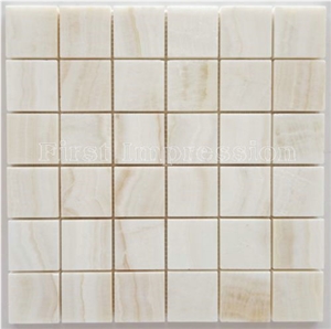 Popular Polished China White Onyx Stone Mosaic/Luxury Hotel Use/Bathroom Wall Use