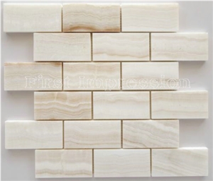 Popular Polished China White Onyx Stone Mosaic/Luxury Hotel Use/Bathroom Wall Use
